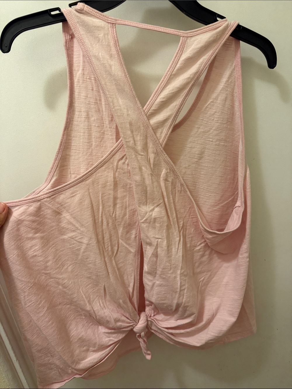 Brisas Open Back Pink Tank Top - Sleeveless Scoop Neck - Picture 4 of 7